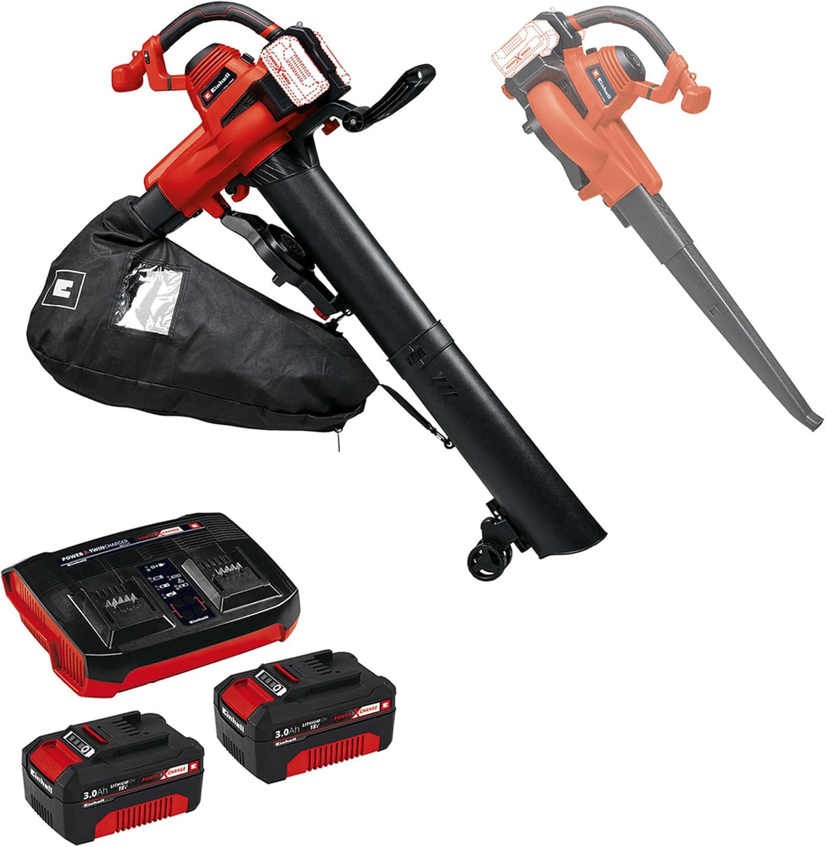 Einhell Akku-Laubsauger GE-CL 36/230 Li E-Solo Power X-Change (Lithium-Ionen, 18 Volt, Saug-/Blasfunktion, Turboschalter, inkl. Saugrohr + Blasrohr, ohne Akku und Ladegert)