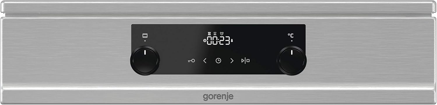 Gorenje GEIT5C61SPG Standherd mit Induktionskochfeld, 50 cm, 70 Liter,Silber, PerfectGrill, AirFry, FrozenBake, Pizza Mode 300°C, AquaClean, Made in Europe, inox