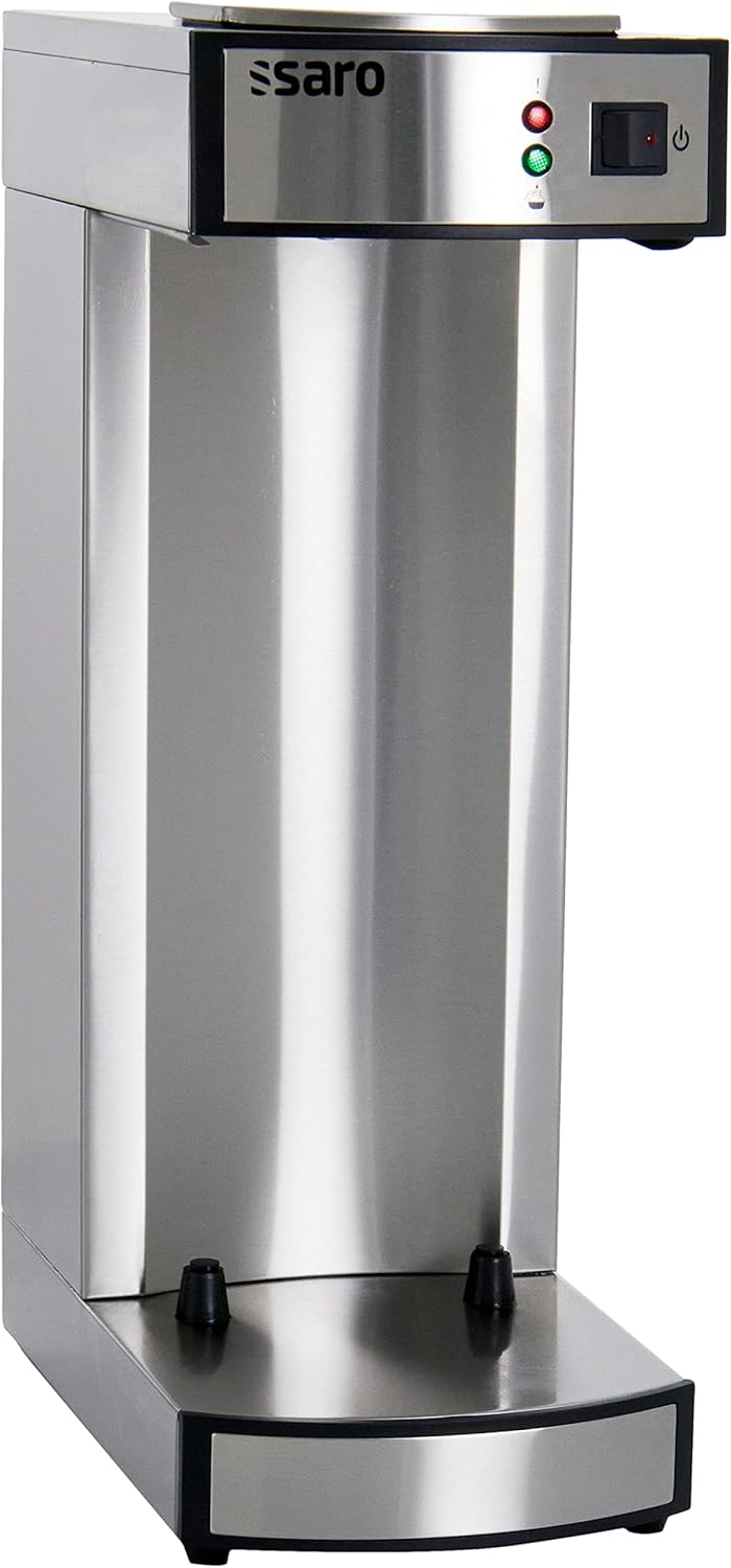 Saro Thermo Kaffeemaschine mit Korbfilter und Thermoskanne Industriekaffeemaschine mit Pumpkanne (2,2 Liter, ca. 10 Tassen Kaffee, Brüh- & Warmhaltefunktion), silber