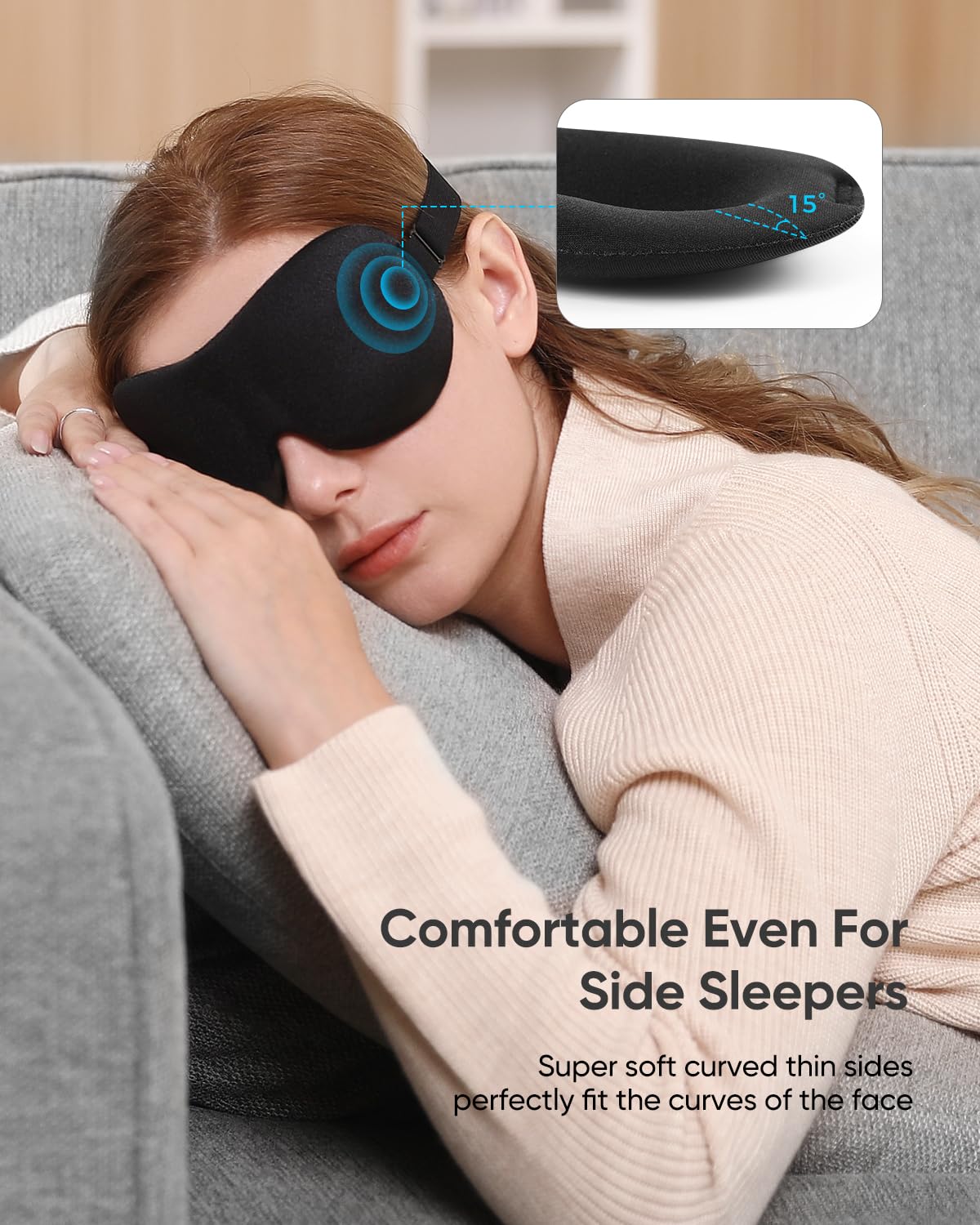 3D Contoured Sleep Mask 3 Pack