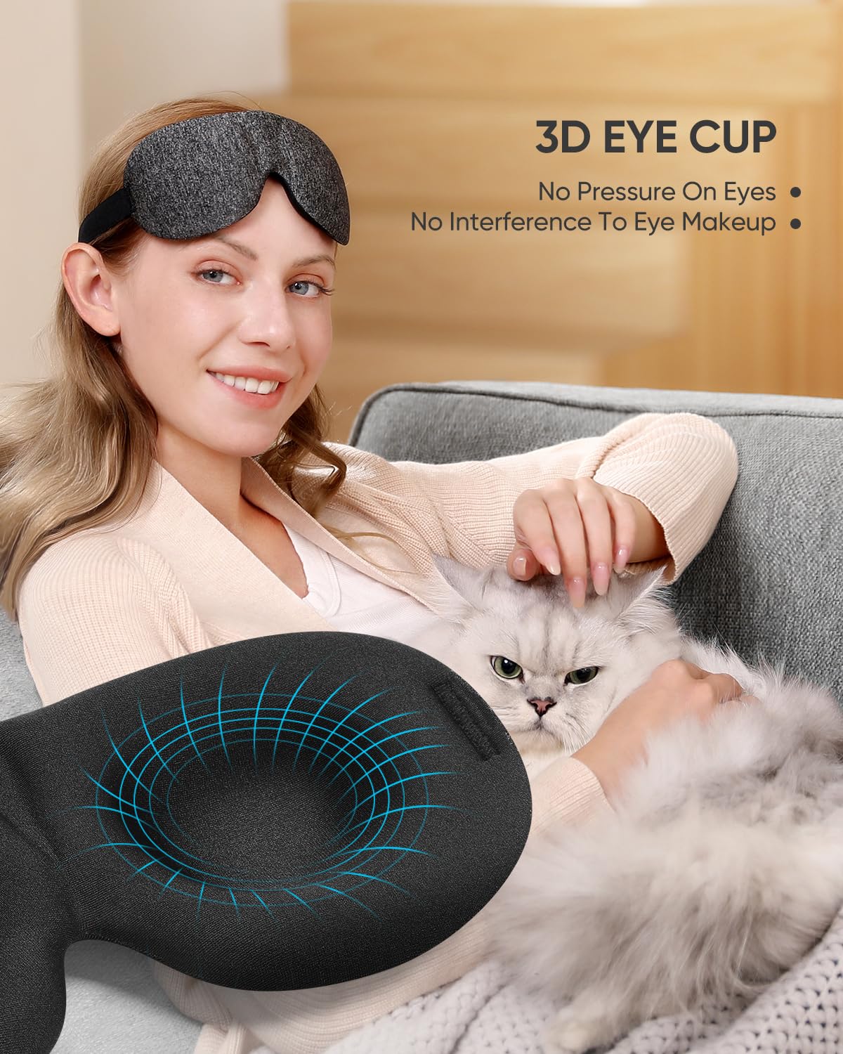 3D Contoured Sleep Mask 3 Pack