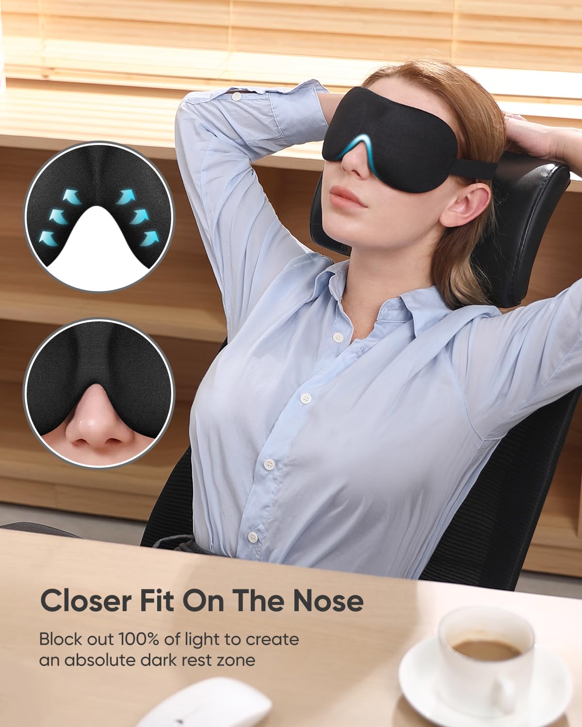 3D Contoured Sleep Mask 3 Pack