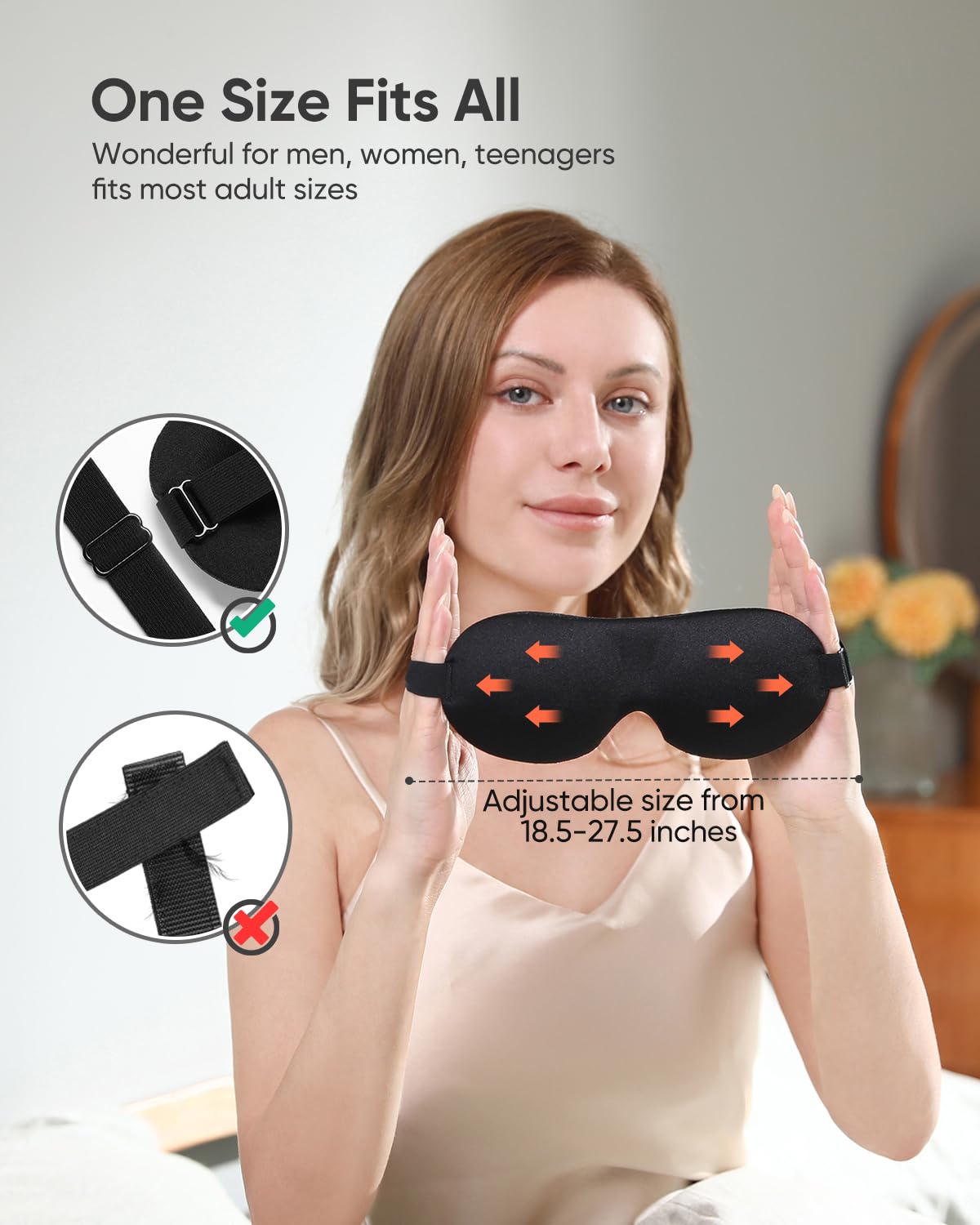 3D Contoured Sleep Mask 3 Pack