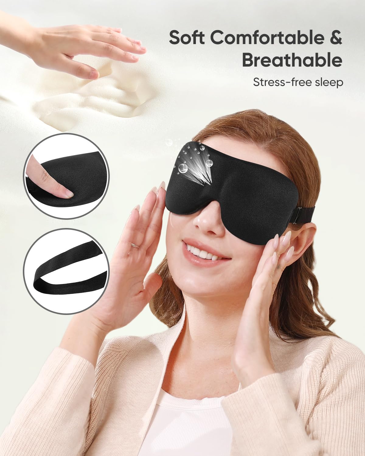 3D Contoured Sleep Mask 3 Pack