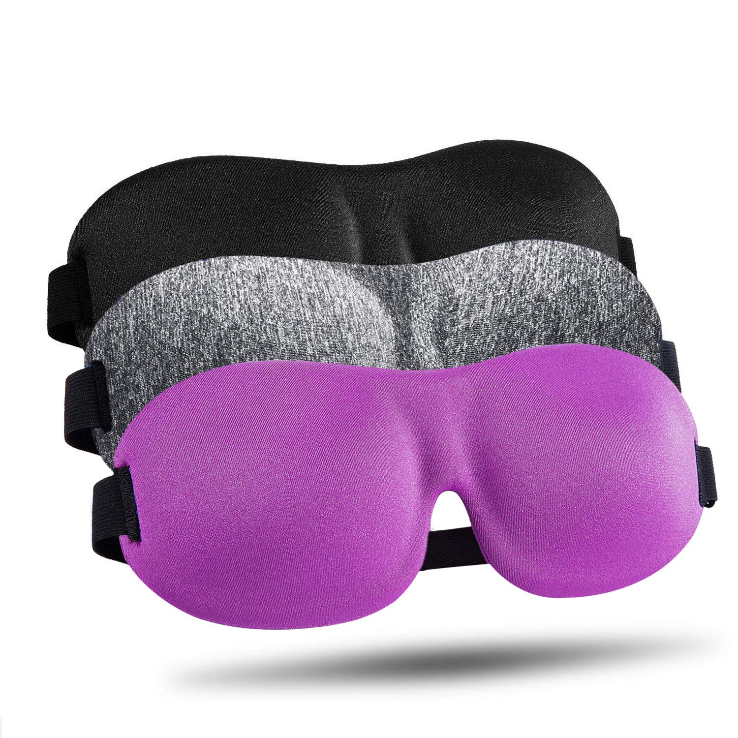 3D Contoured Sleep Mask 3 Pack