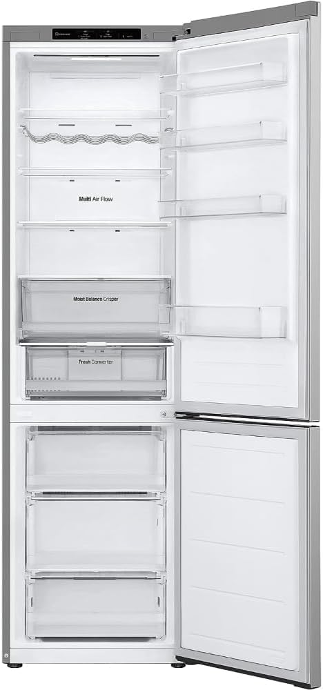 LG GBV22NCCEP Kühl-/Gefrierkombination – Smart Inverter Compressor, Total No Frost, Modern Flat Door Design, Matt Schwarz Metallic, Energieeffizienz A