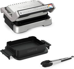 Tefal OptiGrill 4in1 Kontaktgrill mit Backschale, Aufklappbar, Tischgrill, 9 Programme, Garstufenanzeige, Elektrogrill, Backofen, GC776D10