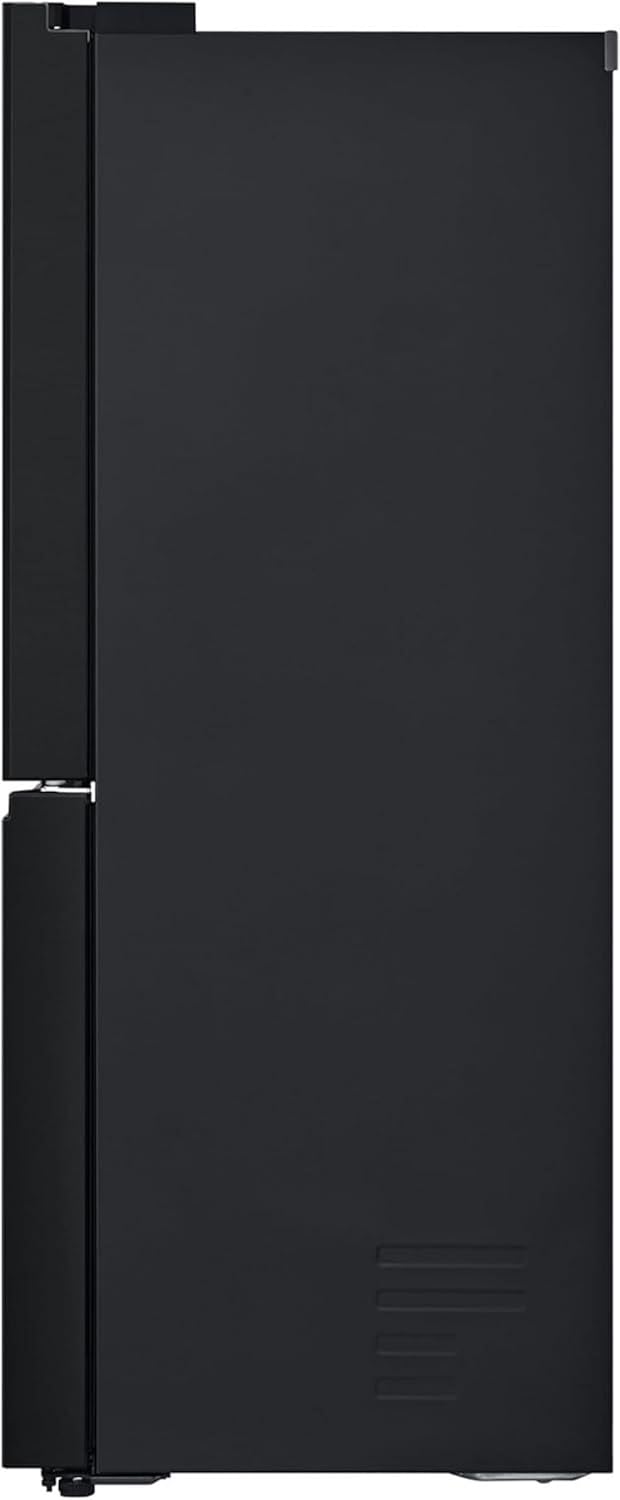 LG GMG861EPAE InstaView SLIM Multi-Door, Klasse E, 508 L, Kühlschrank mit Gefrierfach, Eis-, Crushed Ice- Wasserspender mit UVnano, Total NoFrost, Smart Inverter Kompressor, Wi-Fi, Farbe Matte Black