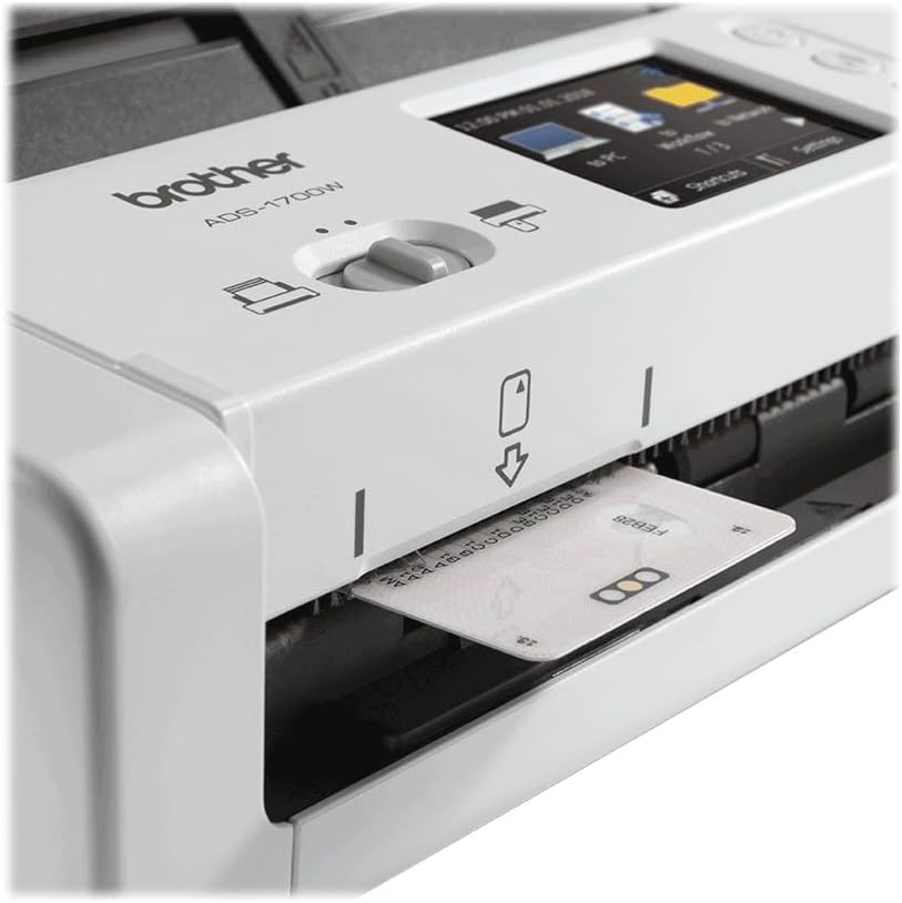 Brother ADS-1700W Kompakter und intelligenter Dokumentenscanner | Dokumentenzuführung | Automatisches Scannen | Wi-Fi/Wi-Fi Direct, Weiß/Schwarz