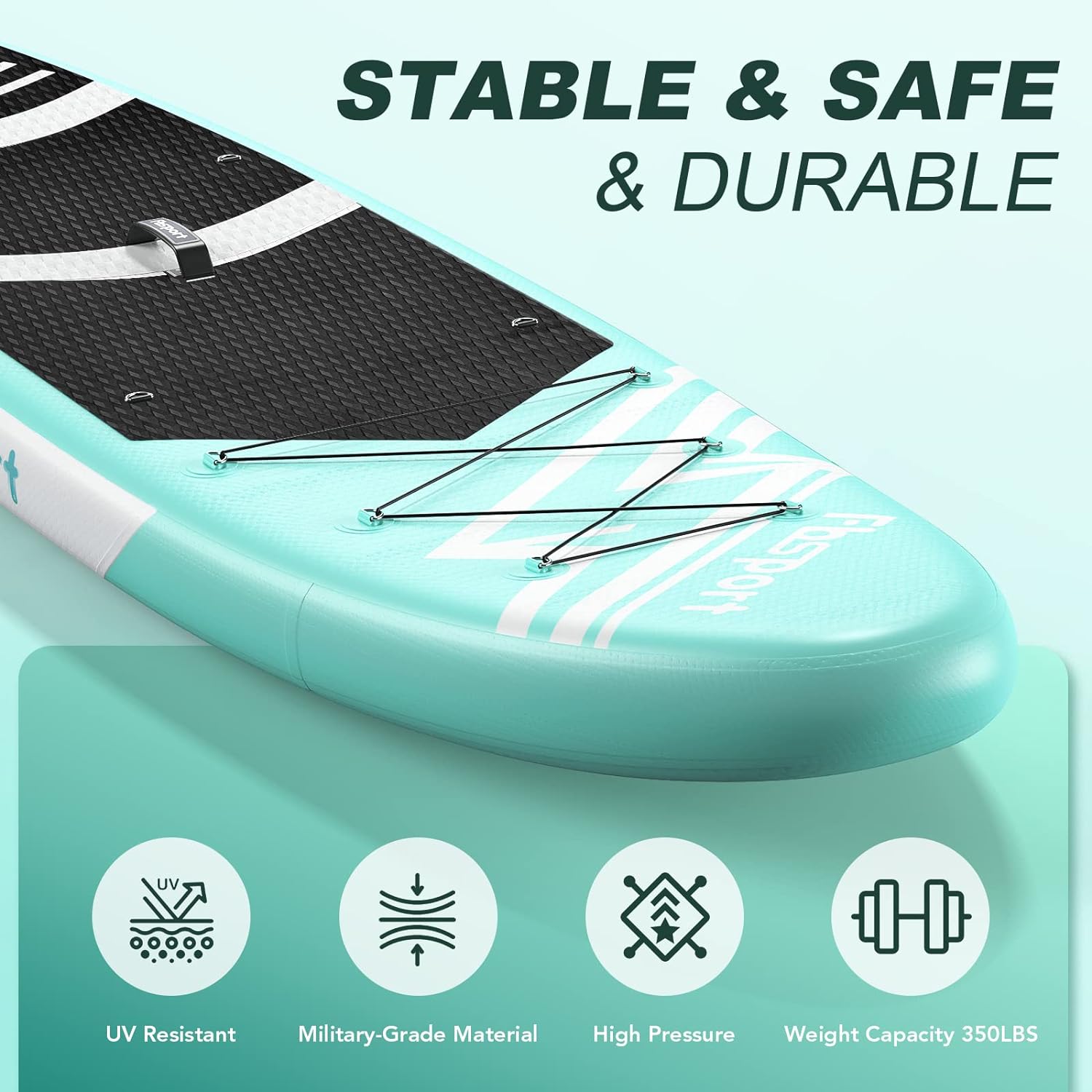 Premium-Stand-Up-Paddle-Board, Yoga-Board mit strapazierfähigem SUP-Zubehör und Tragetasche | Breiter Stand, Surf-Kontrolle, rutschfestes Deck, Leine, Paddel und Pumpe für Jugendliche und Erwachsene