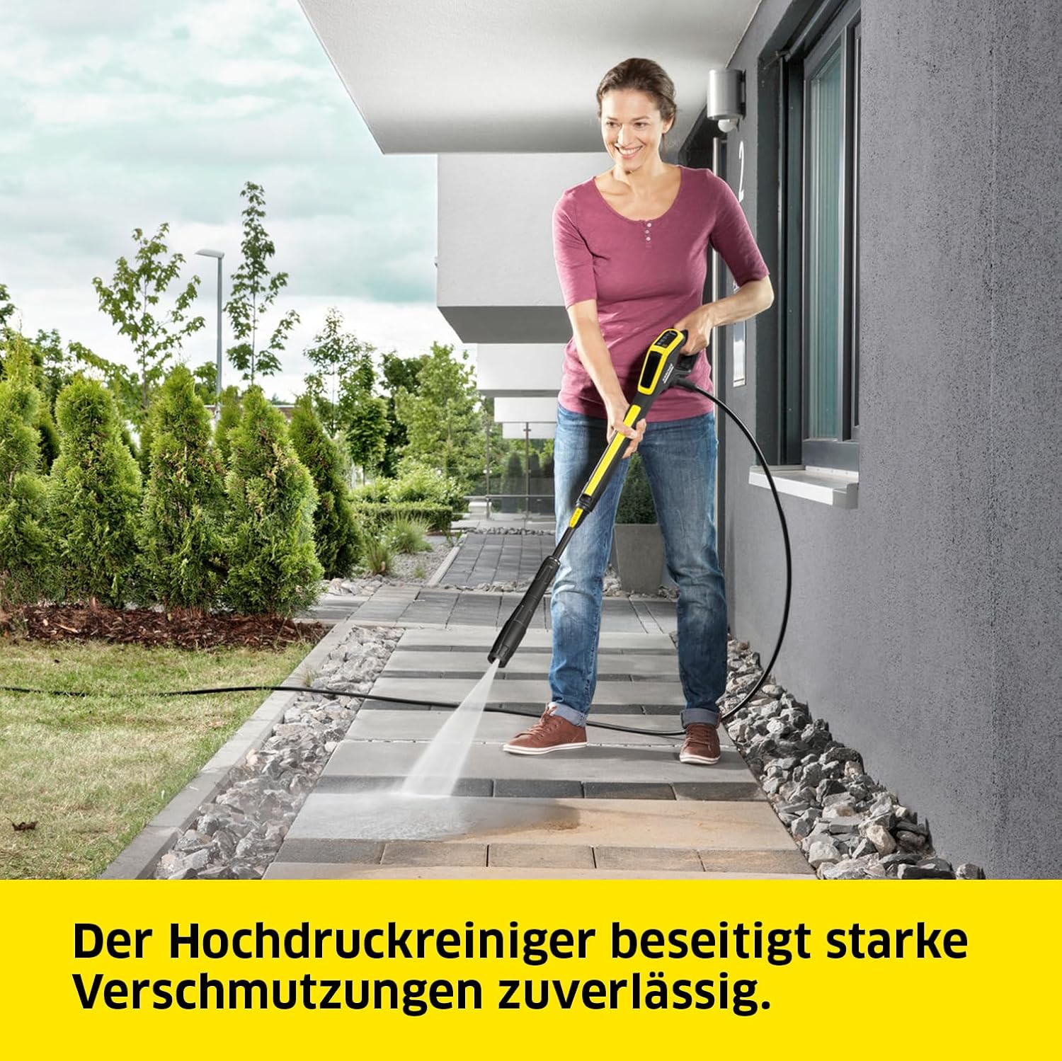 Kärcher Hochdruckreiniger K 5 Power Control, Druck: max. 145 bar, Fördermenge: 500 l/h, Flächenleistung: 40 m²/h, Wasserfilter, Gewicht: 13 kg, Hochdruckschlauch und -pistole, Dreckfräser, Strahlrohr