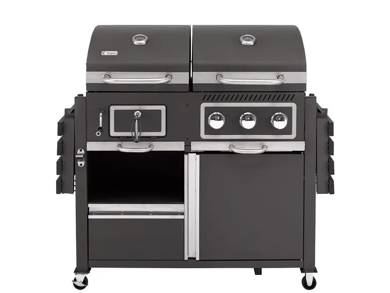 tepro Kohle-Gas-Grill »Toronto Kombi«, 8,7 kW Leistung, 3 Edelstahlbrenner, 2 Ablagen