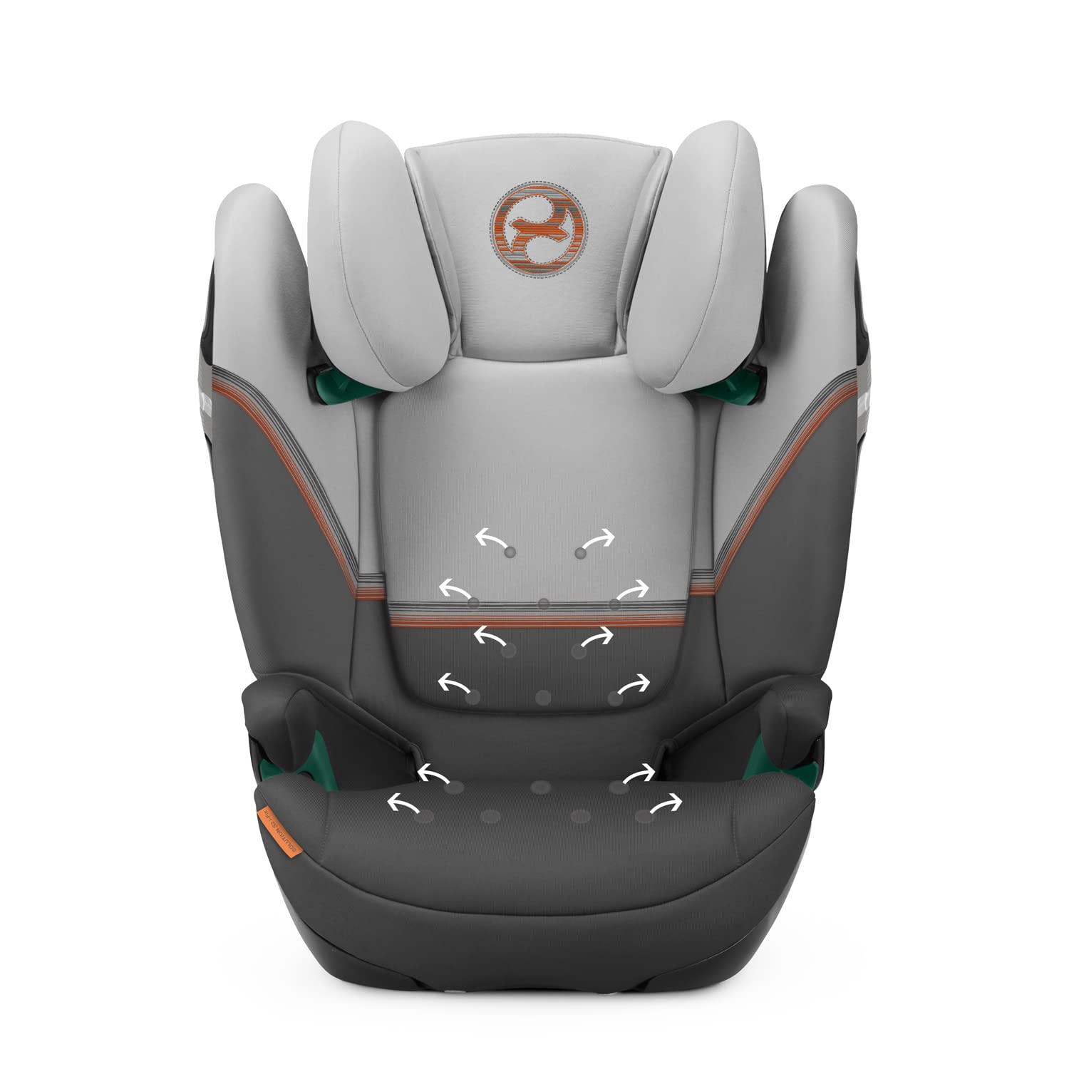 CYBEX Gold Kindersitz Solution S2 i-Fix, Für Autos mit und ohne ISOFIX, 100 - 150 cm, Ab ca. 3 bis 12 Jahre (15 - 50 kg), Lava Grey