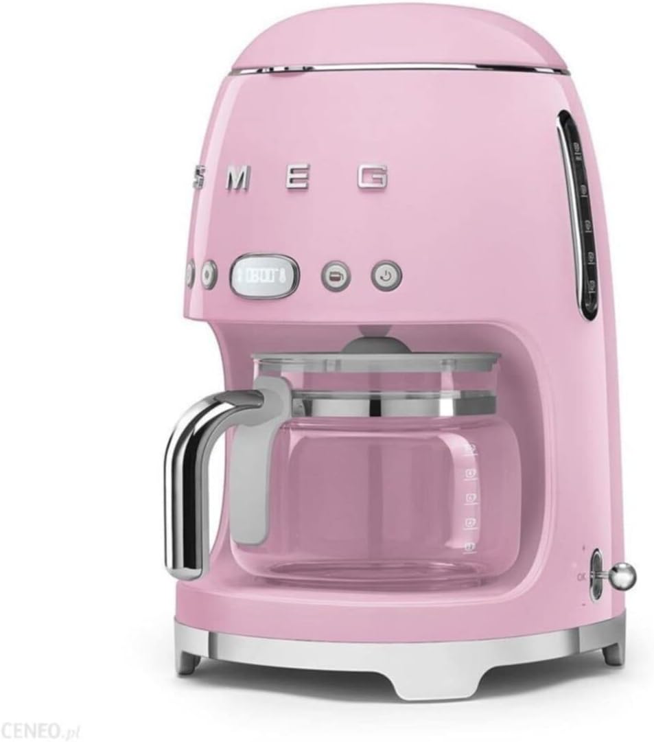Smeg, DCF02BLMEU, Filter-Kaffeemaschine, Aroma und Autostart-Funktion, Glaskaraffe bis 12 Tassen, 2 Intensitätsniveaus, Warmhaltefunktion, 1050W, Mattschwarz