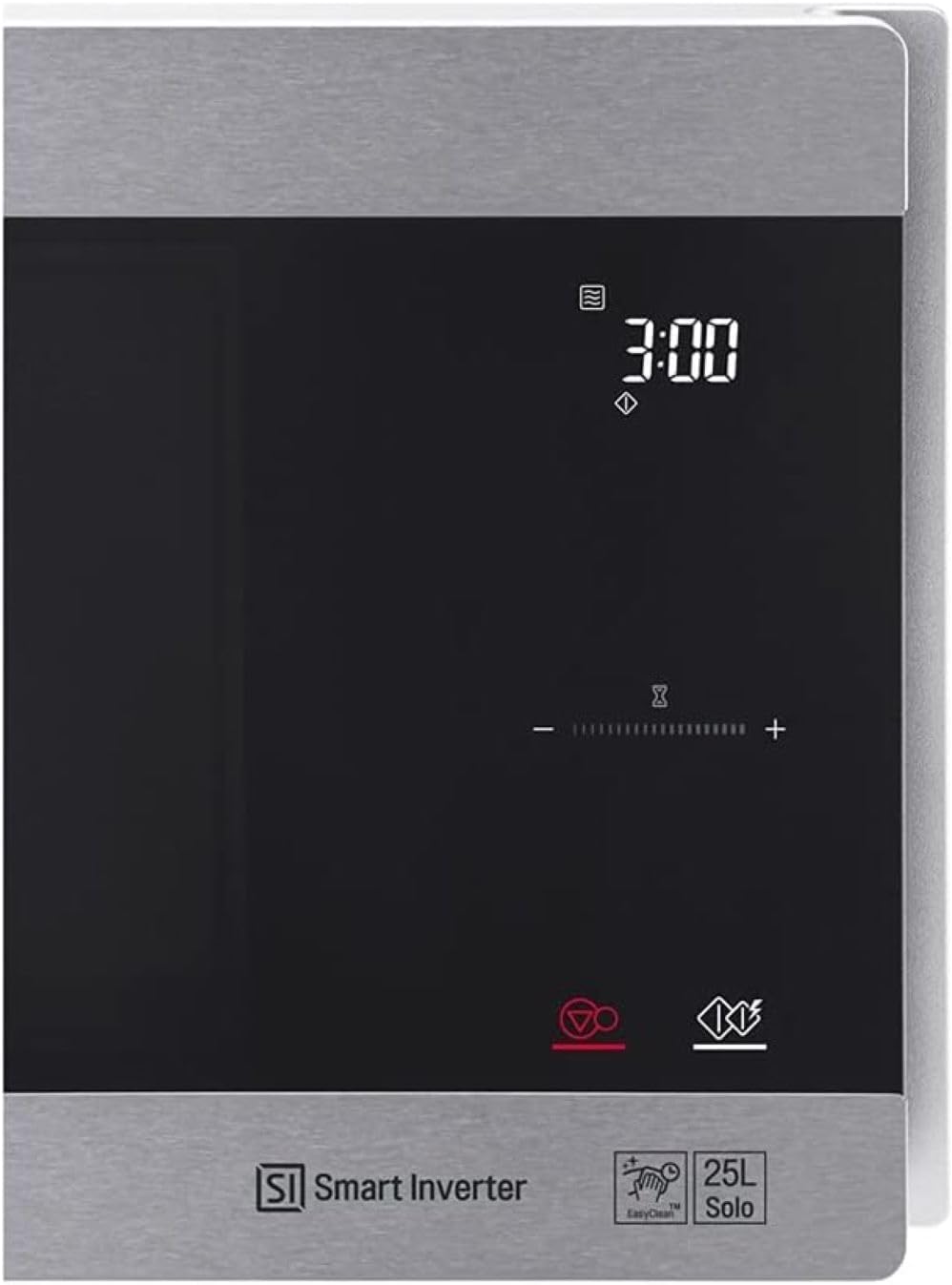 LG MS2595CIS Mikrowelle mit Smart Inverter Technologie, 25 Liter Kapazität, 1000 W, Automatikprogramme, einstellbare Leistungsstufen und EasyClean-Funktion, Silber