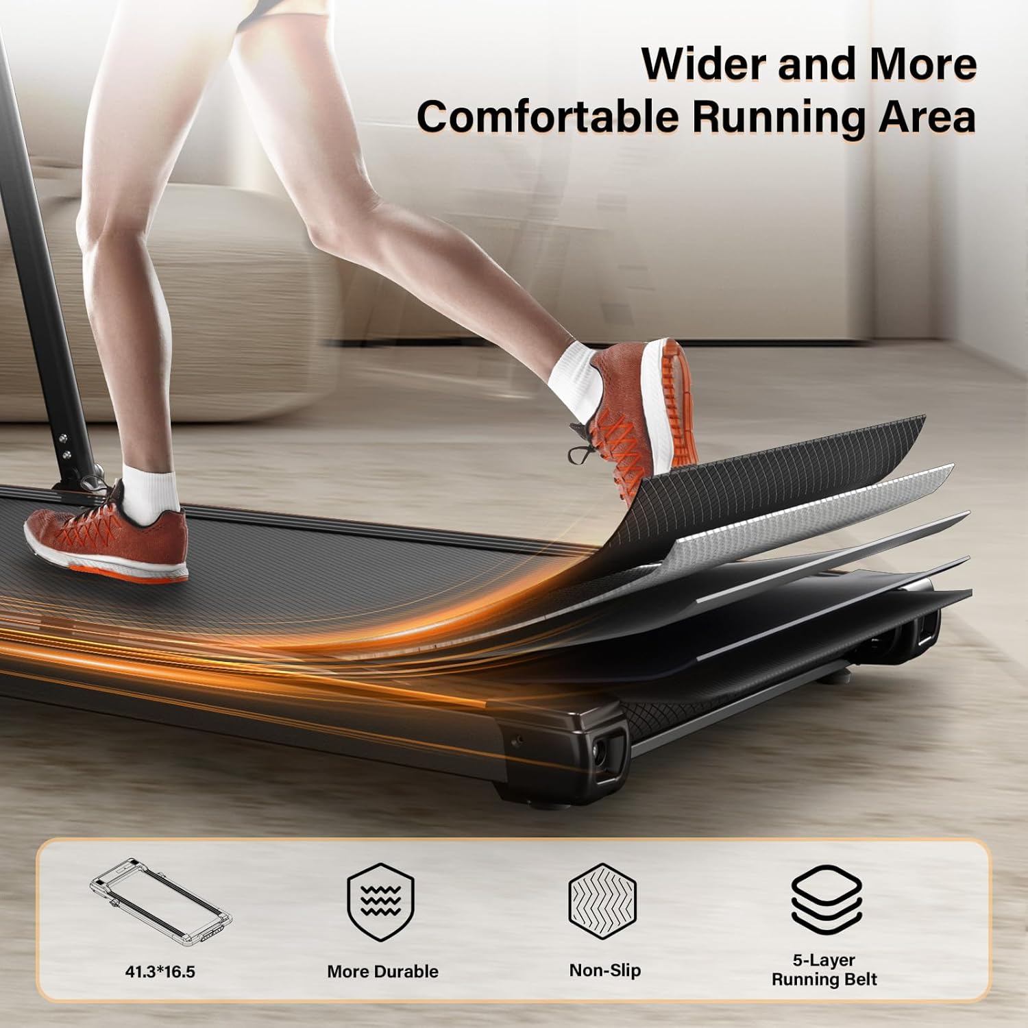Laufband für Zuhause-AIRHOT, 2,5 PS Walking Pad, Untertisch-Laufband mit Fernbedienung und LED-Anzeige, maximale Geschwindigkeit von 6 km/h BZW. 12 km/h. Kompaktes Laufband für zuhause oder das Büro