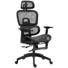 HOMCOM Bürostuhl ergonomisch verstellbar mit Liegefunktion
