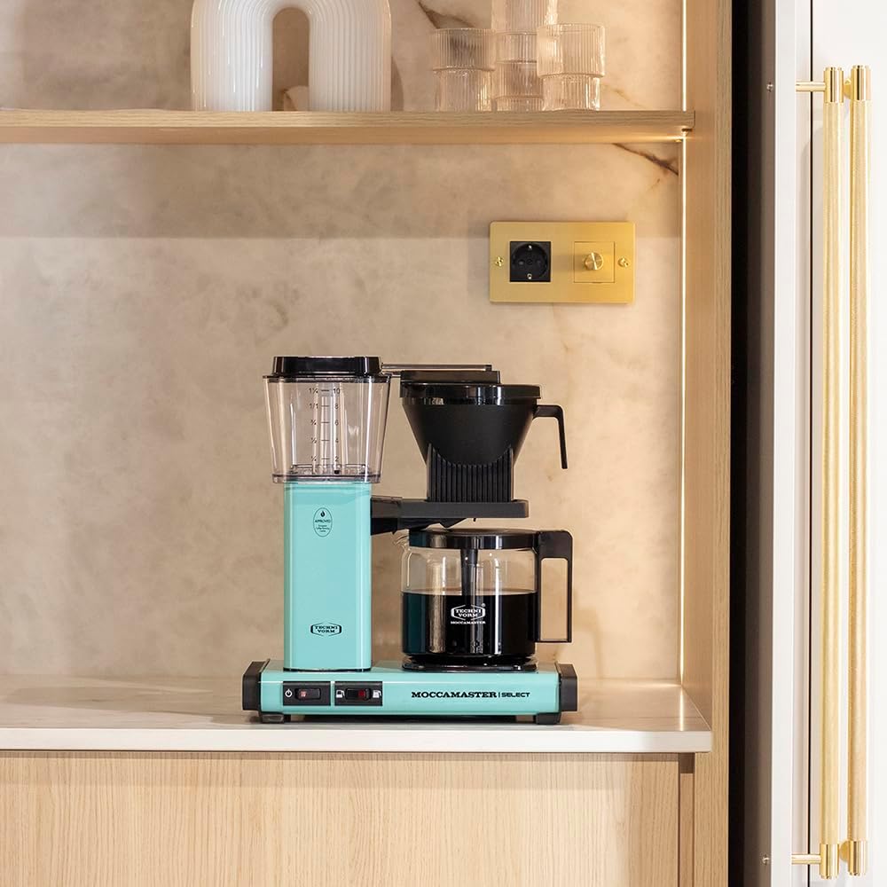 Moccamaster KBG Select, Kaffeemaschine, Retro Kaffeemaschine, Filterkaffee, Off-White, 1.25L