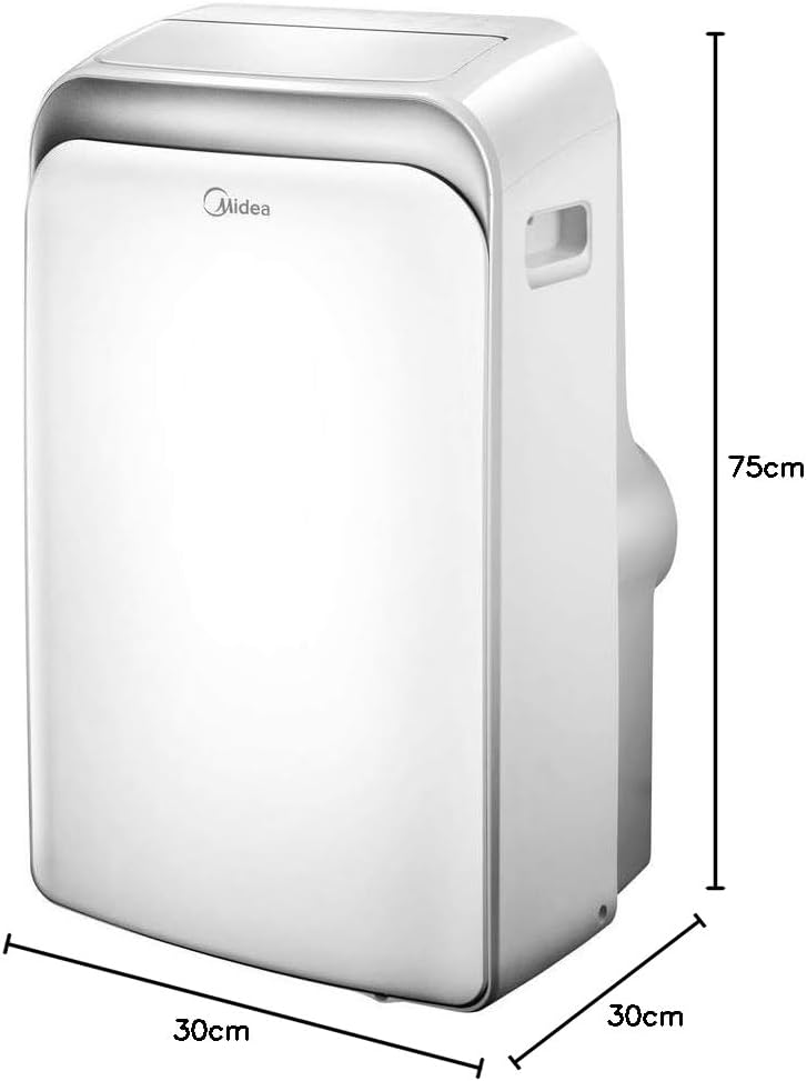 Midea Mobiles Klimagerät MPD-12CRN7, 12000 BTU 3,5kW, Kühlen&Ventilieren&Entfeuchten, Raumgröße bis 117m³(43㎡), Mobile Klimaanlage mit Abluftschlauch