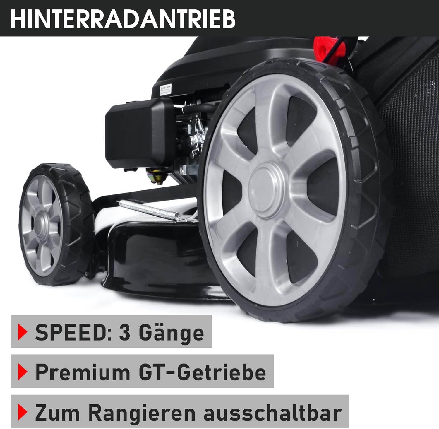 BRAST Benzin Rasenmäher mit Antrieb | 5,2kW (7PS) | 55cm Schnittbreite | viele Modelle | TÜV | 30-80mm Schnitthöhe | 60L Fangkorb | 4 Takt OHV Motor | Stahlgehäuse | Power