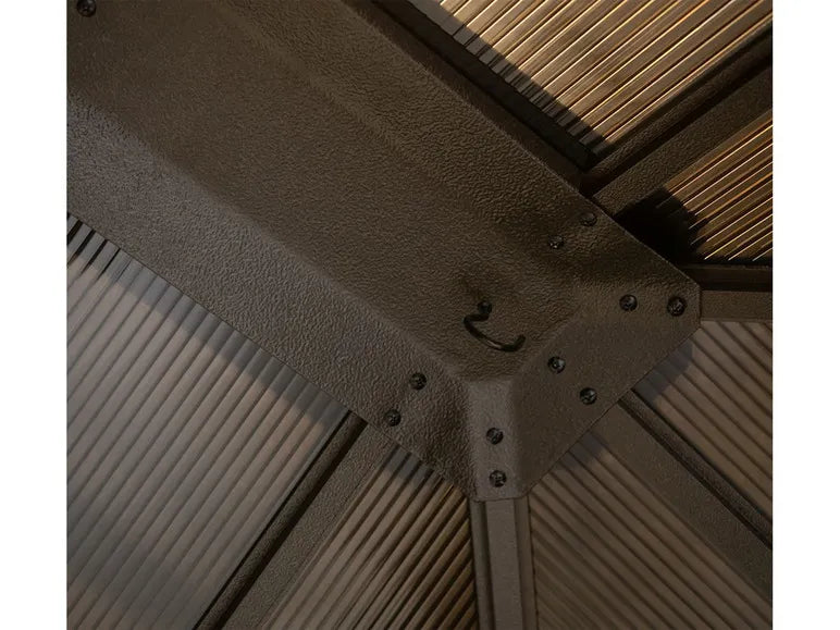 SOJAG Canada Pavillon »Castel«, aus Aluminium, inkl. Sonnensegel u. Insektenschutz, bronze