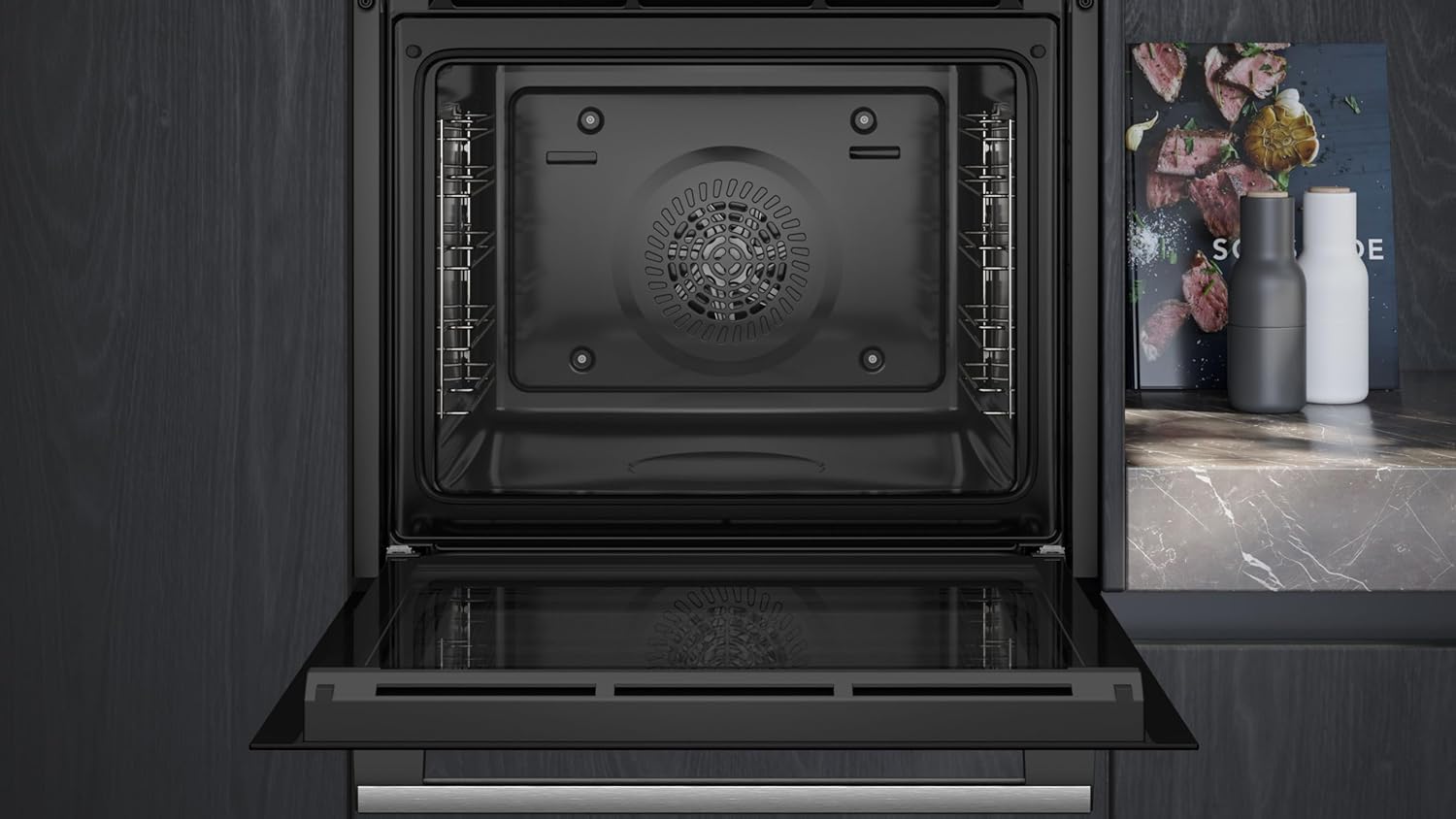 Siemens HB572ABS3, iQ300, Einbau-Backofen 60 x 60 cm, Air Fry, activeClean Pyrolyse Selbstreinung, LED-Touchbedienung, 3D Heißluft, Schnellaufheizung, cookControl10 Automatikprogramme, Edelstahl