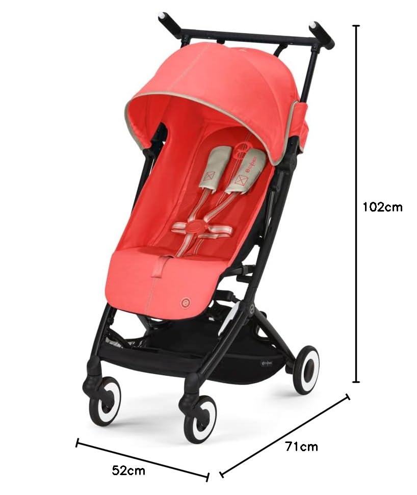 CYBEX Gold Kinderwagen Libelle mit One-Pull Harness, Von ca. 6 Monaten bis ca. 4 Jahre (max. 22 kg), Ultraleicht (nur 6 kg), Almond Beige (Beige mit taupefarbenem Rahmen)