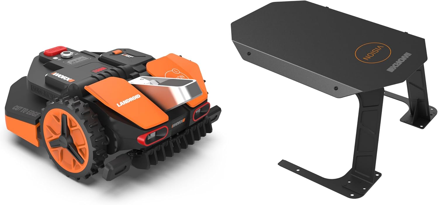 WORX Landroid M WR141E Mhroboter/Akkurasenmher für kleine Grten bis 500 qm/Selbstfahrender Rasenmher für einen sauberen Rasenschnitt, Bunt