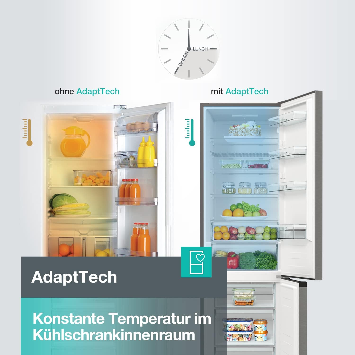 Gorenje N 619EAW4 Kühl-Gefrier-Kombination / LED Display / 186 cm / 300 l / NoFrostPLus / Gemüsefach mit Feuchteregler / FastFreeze / weiß