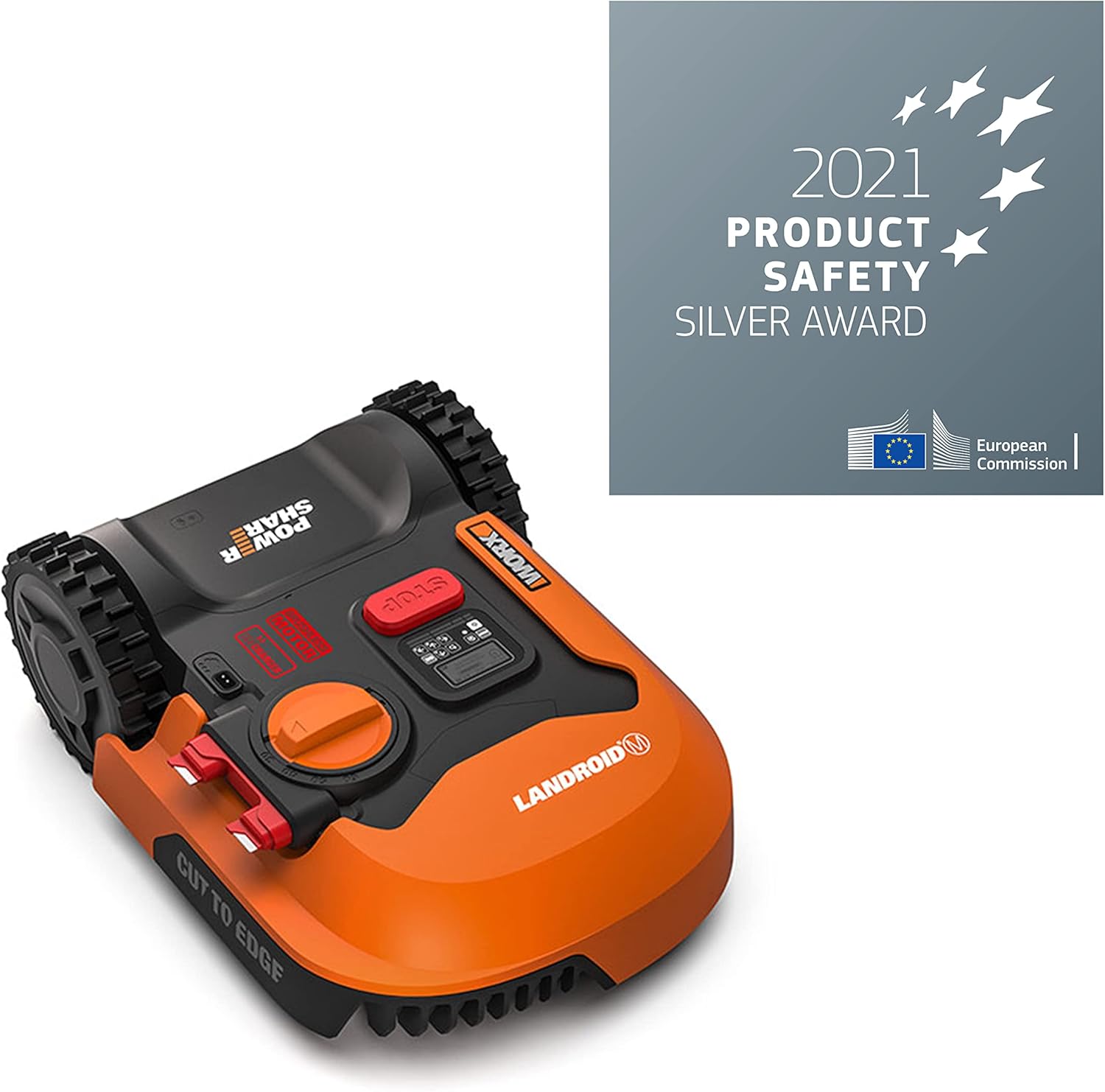 WORX Landroid M WR141E Mhroboter/Akkurasenmher für kleine Grten bis 500 qm/Selbstfahrender Rasenmher für einen sauberen Rasenschnitt, Bunt
