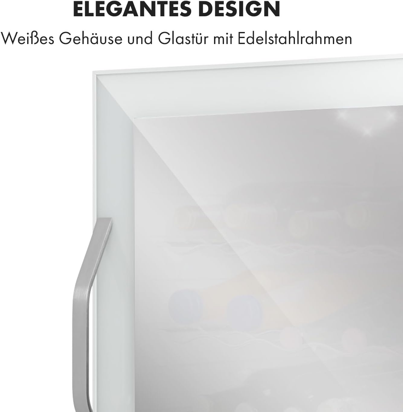 Klarstein Mini Kühlschrank mit Glastür für Zimmer, Getrnkekühlschrank mit Verstellbaren Ablagen, Kleiner 80 Liter, Indoor/Outdoor Kühlschrank Leise