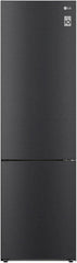LG GBV22NCCEP Kühl-/Gefrierkombination – Smart Inverter Compressor, Total No Frost, Modern Flat Door Design, Matt Schwarz Metallic, Energieeffizienz A