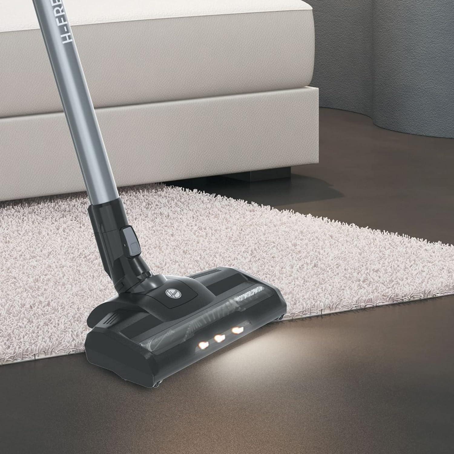 Hoover Akku-Staubsauger Tierhaare H-FREE 100 PETS ohne Beutel + Tierdüse I bis 40 Min. Laufzeit I Staubsauger kabellos mit LED, XL Staubbehlter & Parkfunktion I Akkusauger mit Fugendüse & Staubbürste