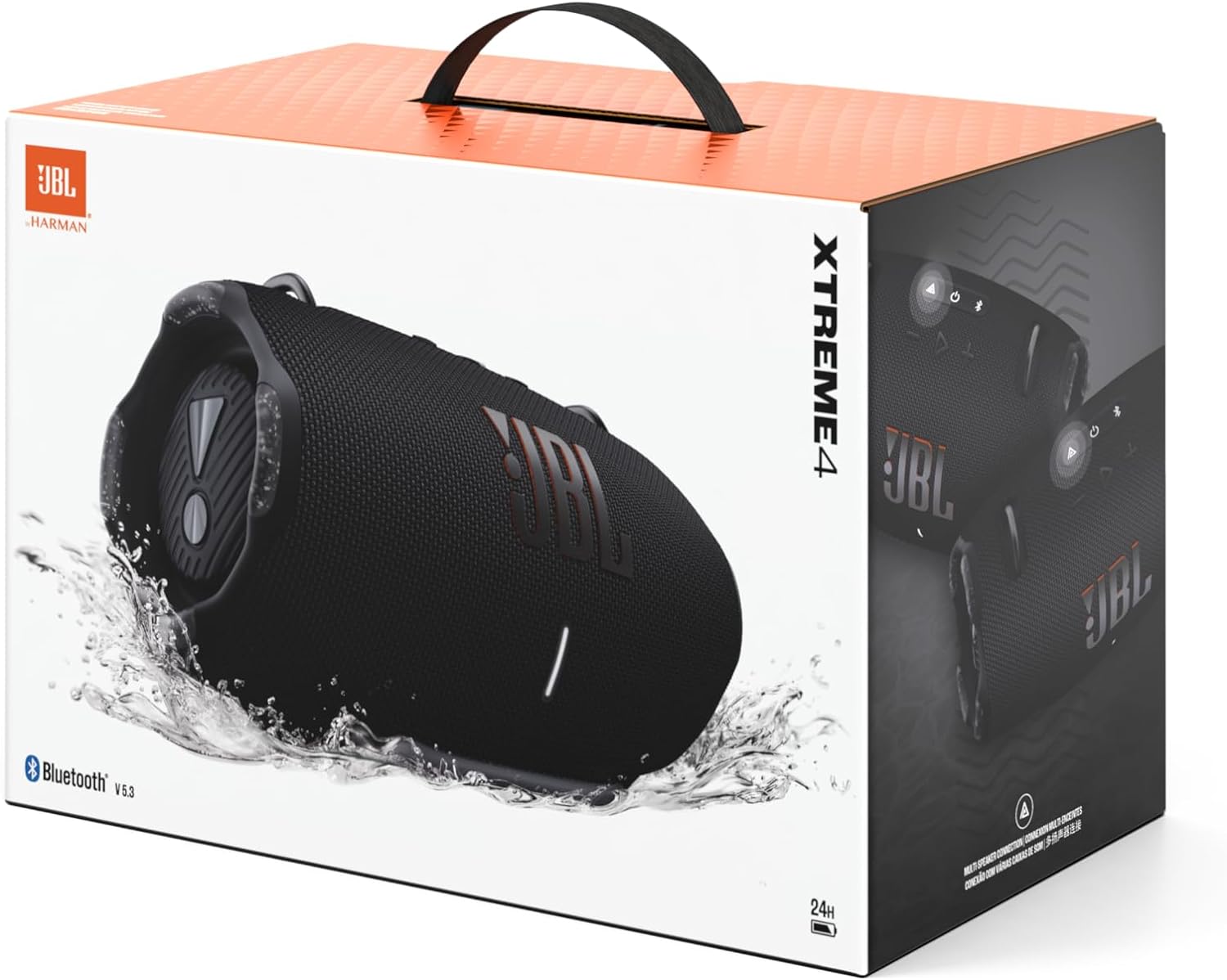 JBL Xtreme 4 Musikbox in Camouflage – Tragbare Bluetooth-Lautsprecher-Box mit tiefem Bass, KI-Sound-Boost und integrierter Powerbank – Wasserfest und staubfest – 24 Laufzeit