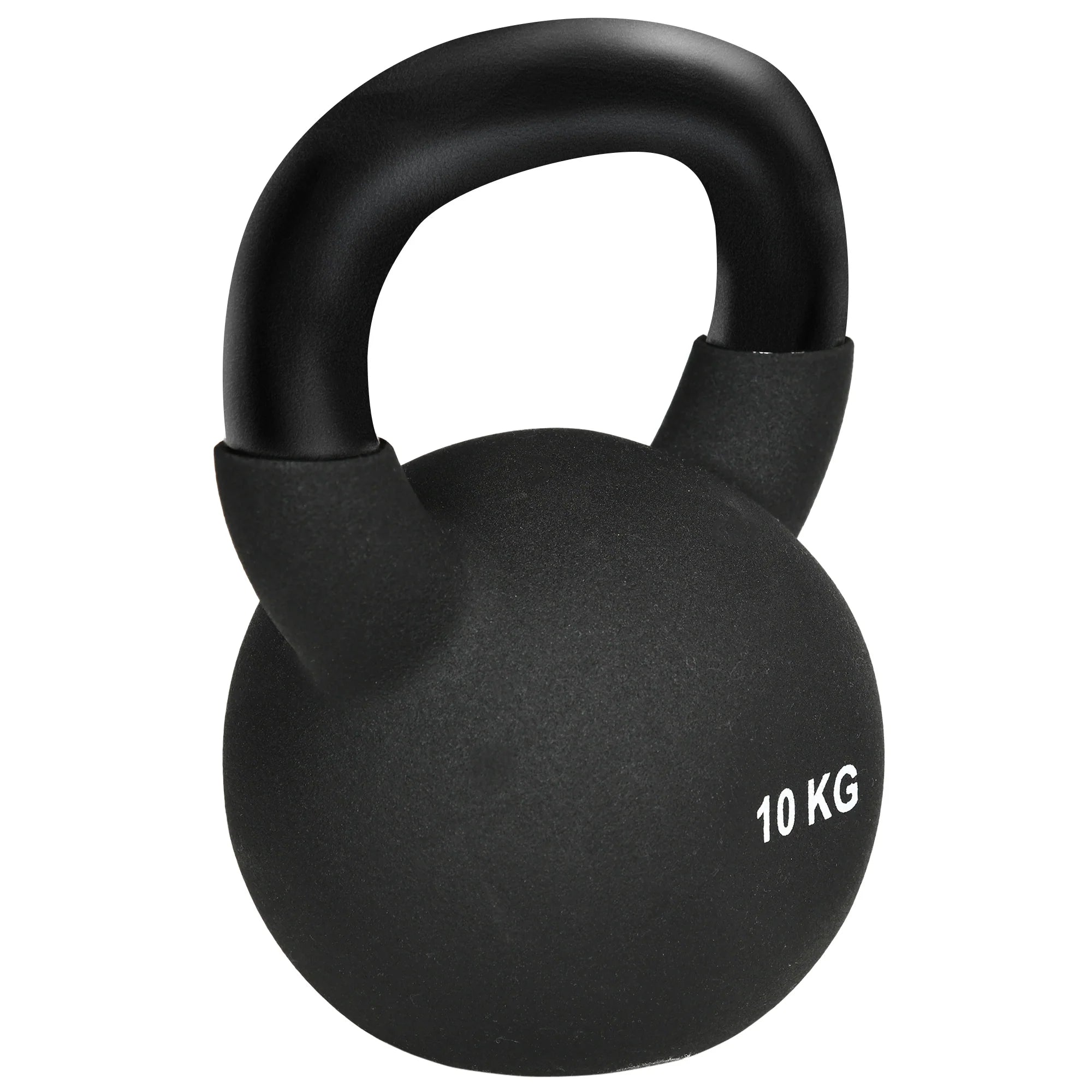 HOMCOM Kugelhantel Kettlebell zweihändig nutzbar bodenschonend