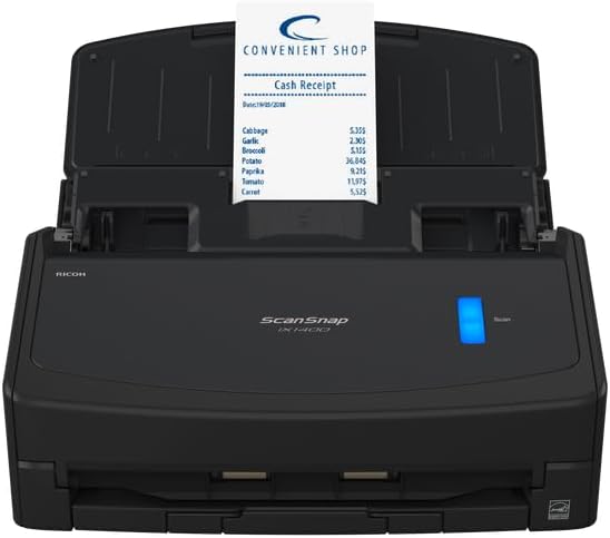 ScanSnap iX1400 Desktop Dokumentenscanner (Schwarz) - A4, Duplex, USB 3.2 mit ADF