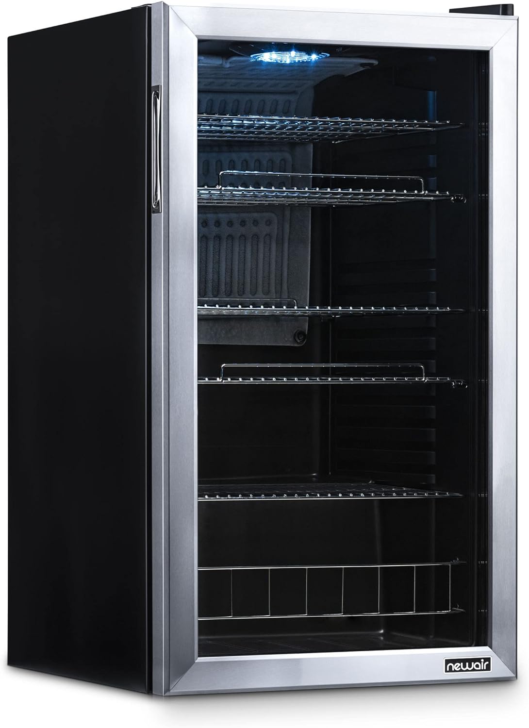 Getränkekühlschrank | Freistehender Kühlschrank für 126 Dosen mit Glastür mit Scharnier rechts | Mini-Getränkekühlschrank, perfekt für Bier, Wein, Limonade und kühlere Getränke