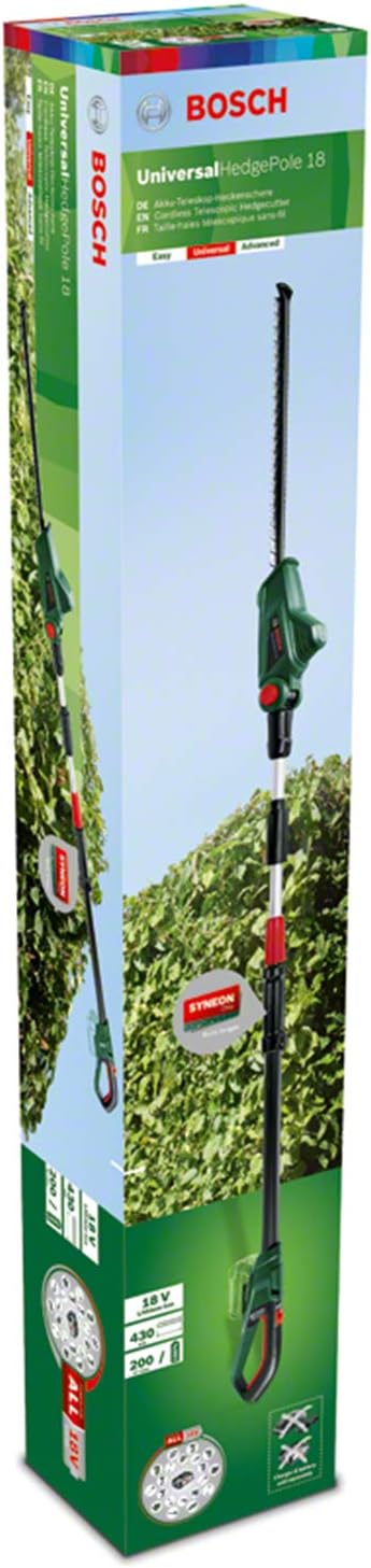 Bosch Akku Teleskop Heckenschere UniversalHedgePole 18 (1 Akku, 2,5 Ah, 18 Volt System, im Karton)