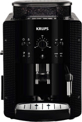 Krups Arabica Picto Kaffeevollautomat, Milchschaumdüse, 2-Tassen-Funktion, Drehregler, Einfache Reinigung, Kaffeemaschine, Schwarz, EA810870
